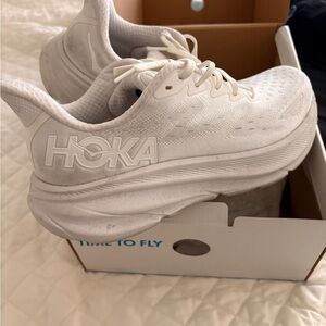 Hoka Clifton 9 White Sneakers